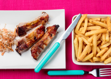 Amerikaanse Spareribs met coleslaw